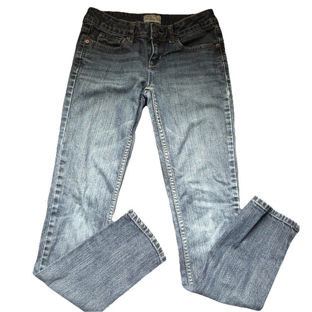 AEROPOSTALE Bayla Skinny Jeans Jrs 1/2 Reg Medium Wash Blue Stretch Denim